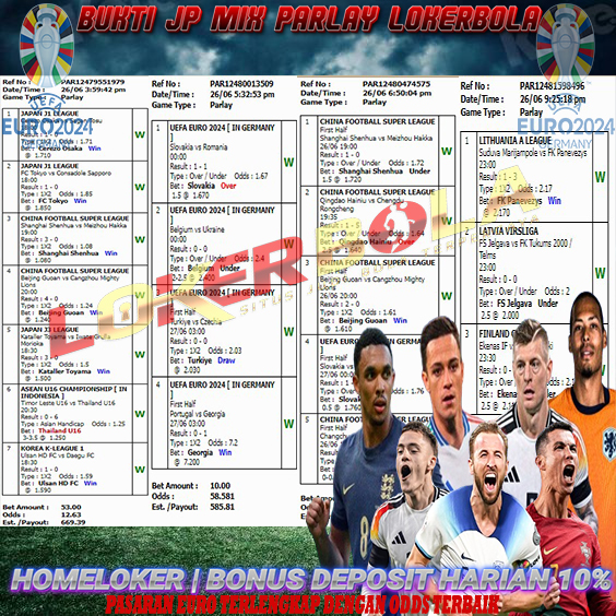 JACKPOT KEMENANGAN MIX PARLAY 27 JUNI 2024