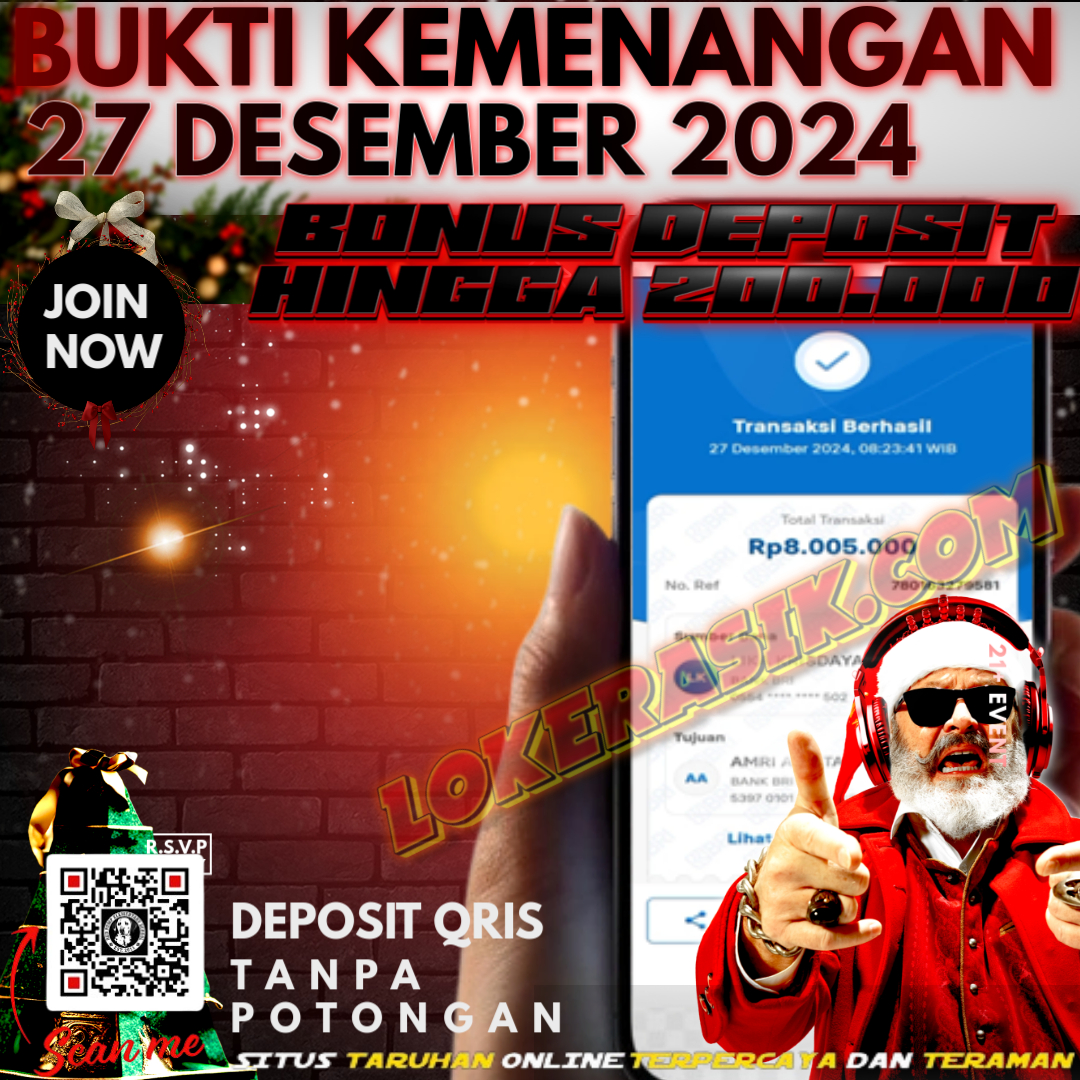 INFO KEMENANGAN JACKPOT SLOT BONANZA XMAS 27 DESEMBER 2024