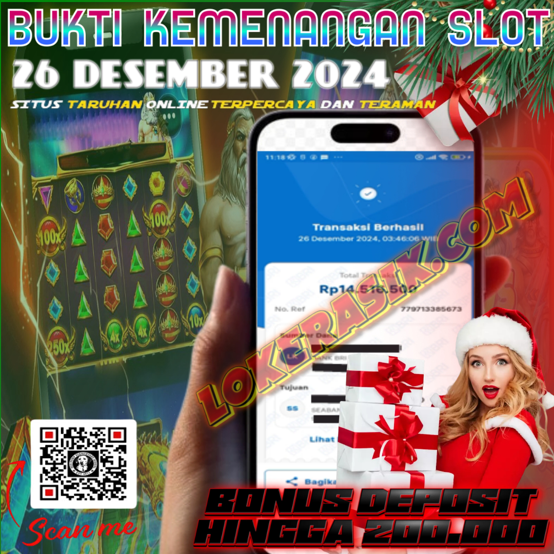 INFO KEMENANGAN JACKPOT SLOT PRAGMATIC 26 DESEMBER 2024